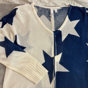 NWT Blue and white knit sweater